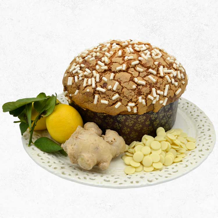 Panettone Artigianale limone zenzero e cioccolato bianco